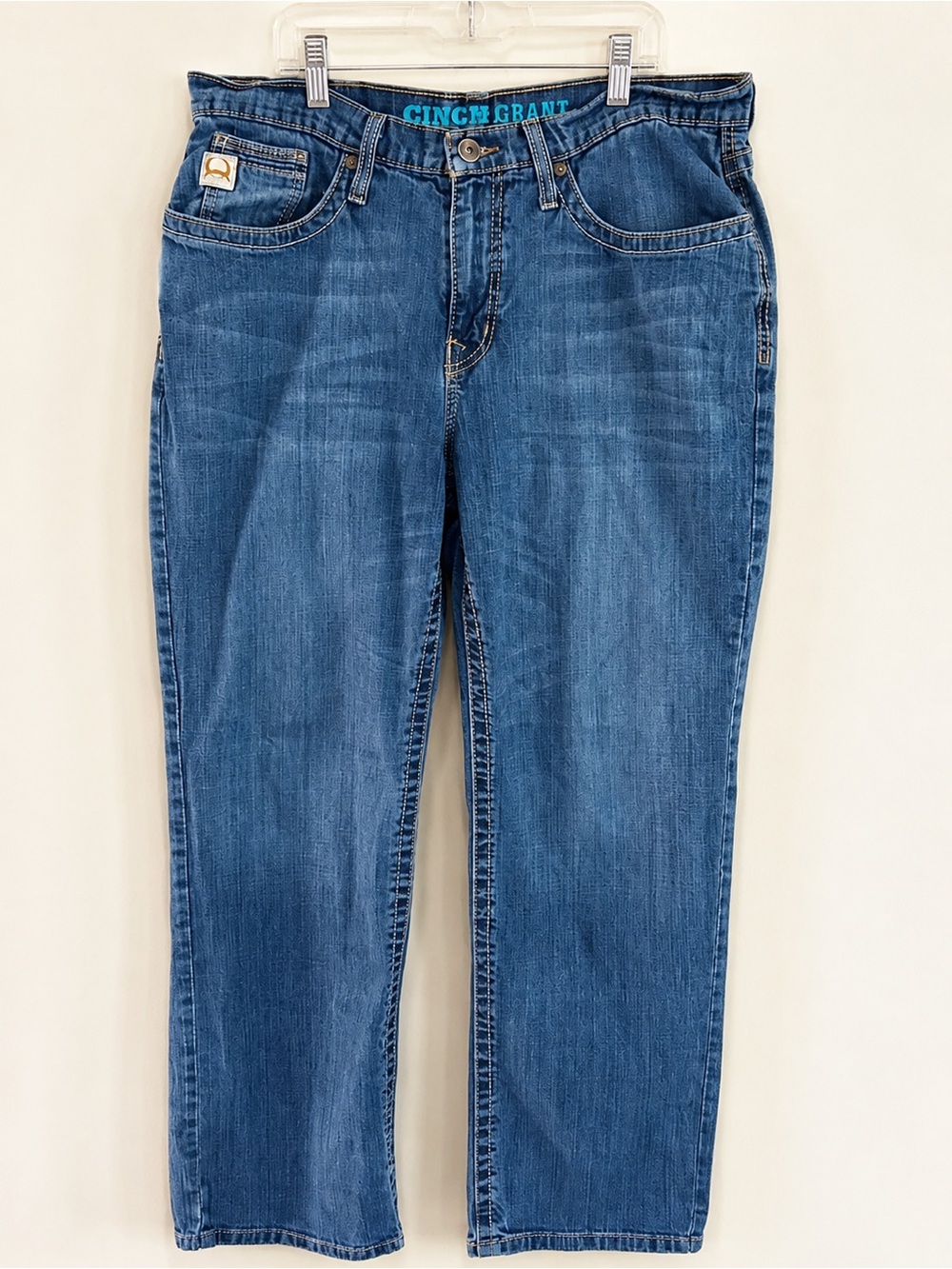 ▶️ Cinch Grant Men’s 36x32 Medium Wash Straight Leg Western Jeans